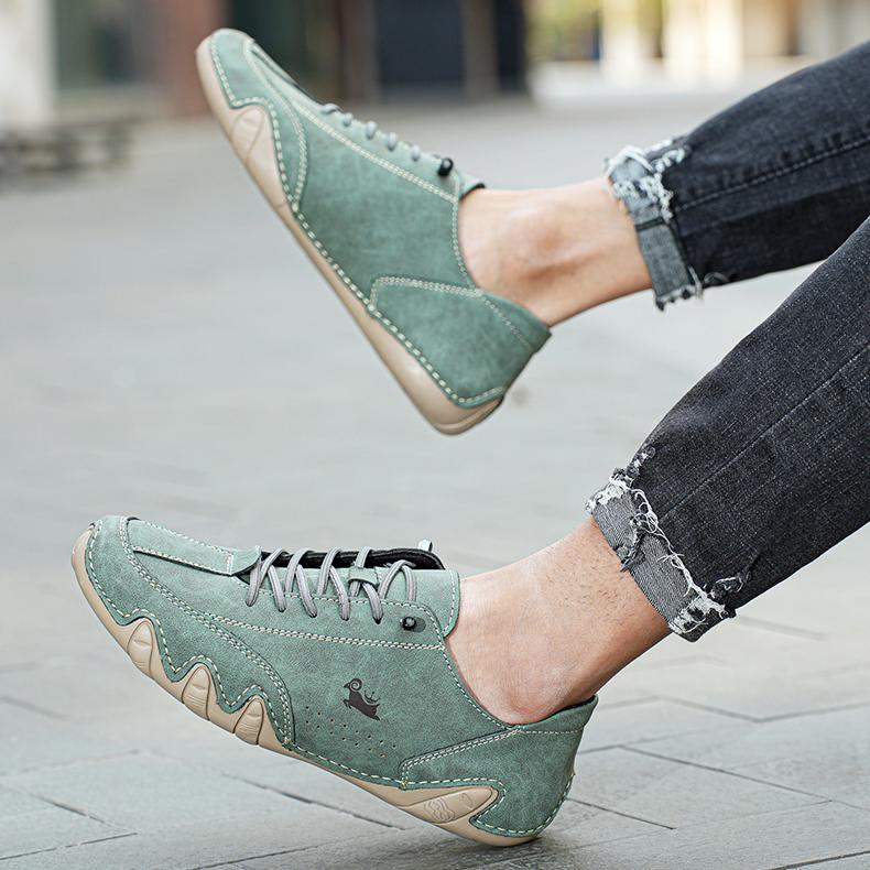 Fashion Men's Luxury Sneakers Leather Flat Bottom Walking Comfort Leather Loafers Designer High Quality Casual Sneakers for Men