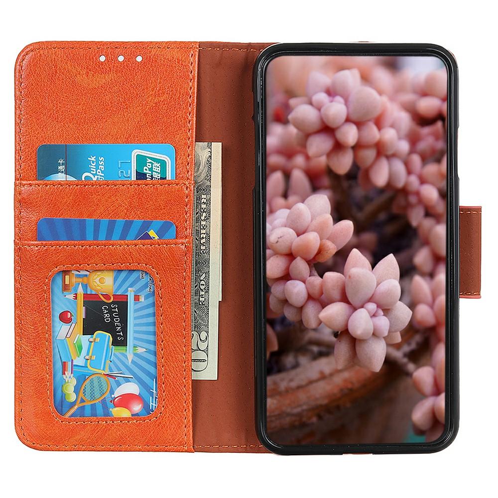 

For Xiaomi Redmi 13x 4G Case Nappa Texture Split Leather Wallet Phone Cover Red