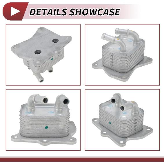Engine Oil Cooler for Hyundai Elantra L4 1.6L 2021-2023 Transmission Oil Cooler Trans Cooler No.264102M800 Aluminum Alloy 1 Pcs Car