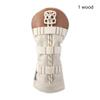 1pc Golf Club Headcovers Decorable Anti-Scratch Protection Cover For Golf 1/2/UT Wooden Pole Covers Replace Accessories