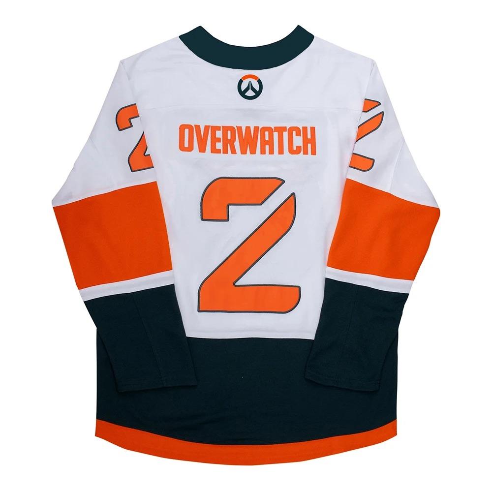 Overwatch 2 Hockey Jersey Long Sleeve V-neck Loose Unisex Tees Casual Streetwear Hot Game Design 3D Printing T Shirt Mens and womens clothes