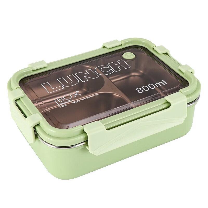 3-Compartment 304 Stainless Steel Divided Lunch Box