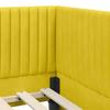 L Shaped Bed Frame with Headboard Yellow 80 Cm X 200 Cm Velvet