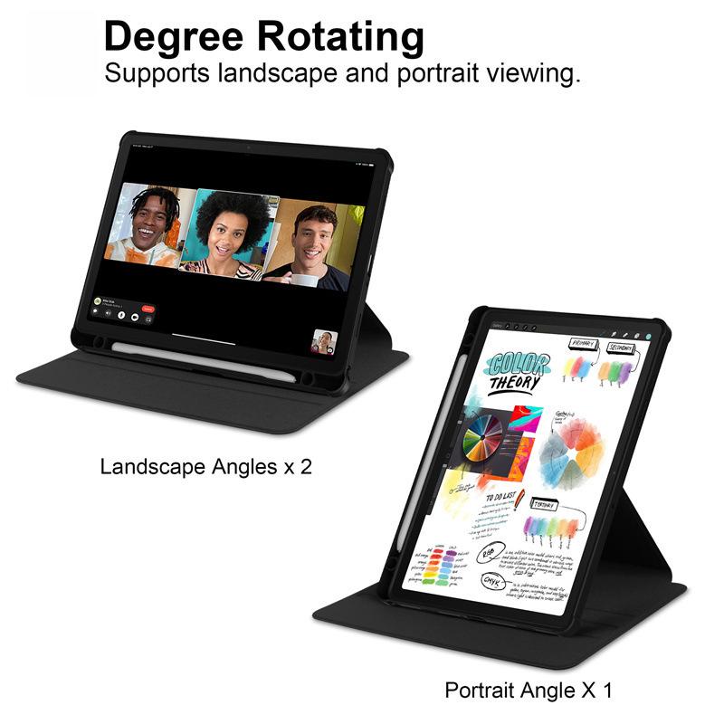 Capa Giratória de Couro Acrílico para Samsung Tab A9+ 11" - Capa Protetora Completa, 2023, Anti-Queda