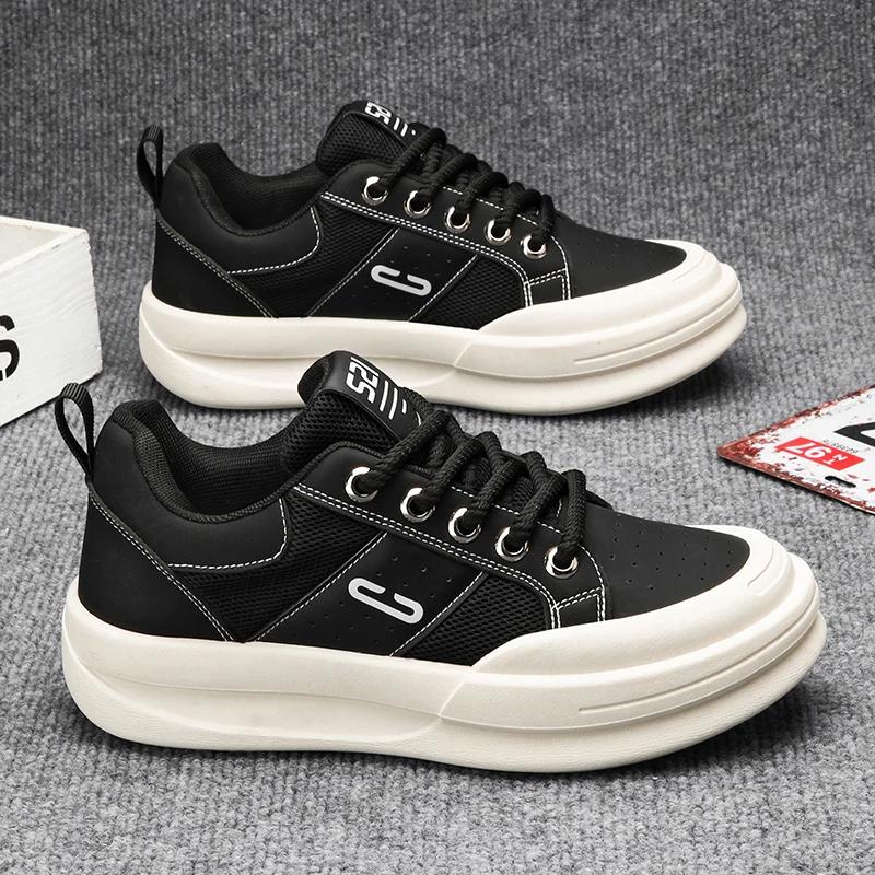Design Men Chunky Sneakers Fashion Casual Increased Internal Cover Bottom Platform Shoes New High Quality Thick-soled Walking
