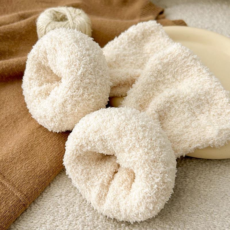 1 Paar Warmes Korallenfleece Kniebandagen Über das Knie Bequem Damenstrumpfwaren Damen Dicke Lange Schlauchsocken