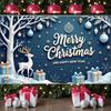 Weihnachtsdekoration Elegantes Design Weihnachtsbaum-Banner Neujahrsbanner Blaues Thema Rentier-Banner Für Familientreffen Neu