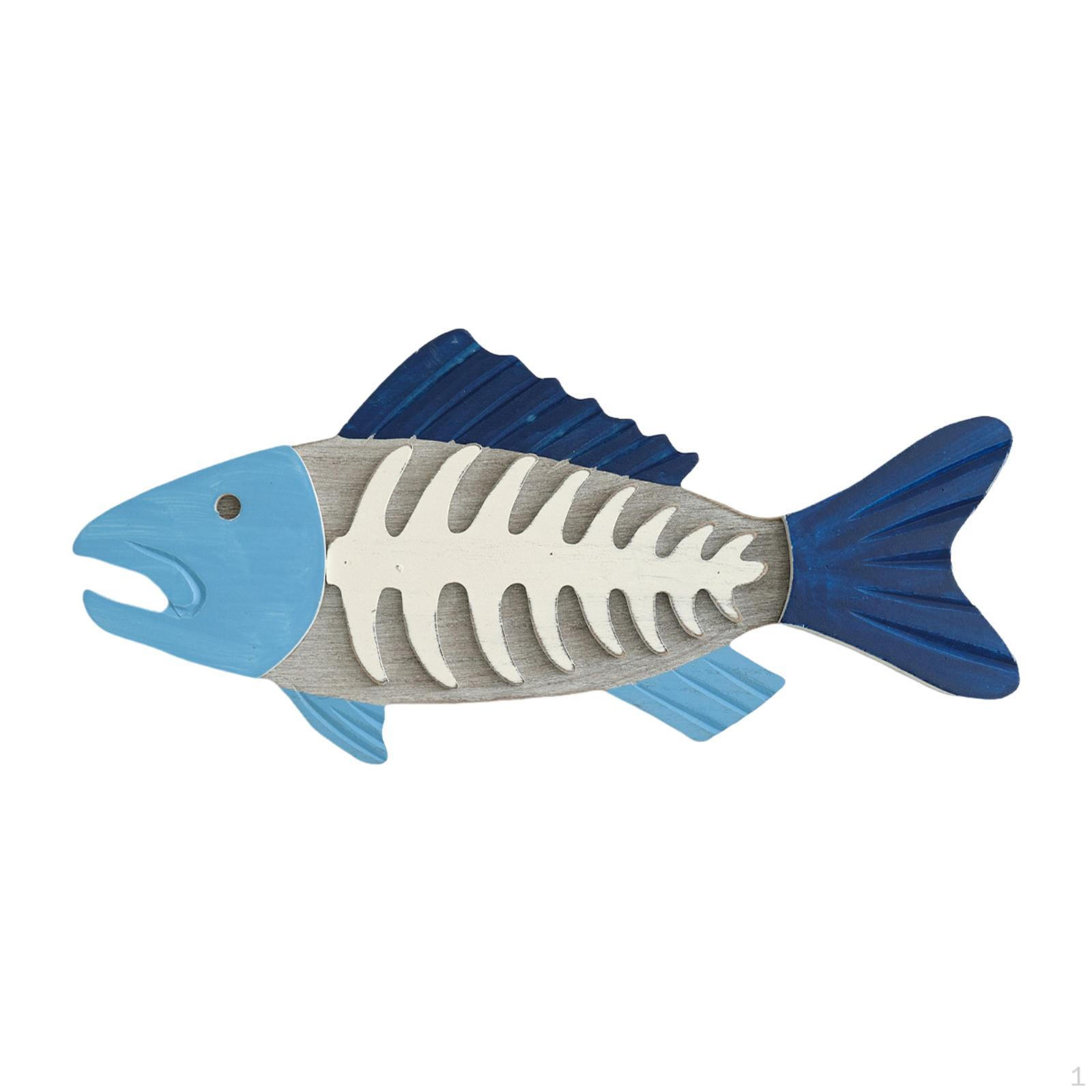 

Подвесная скульптура рыбы для спальни, детской, морской, деревянная настенная табличка, декор для фермерского дома Opening Mouth
