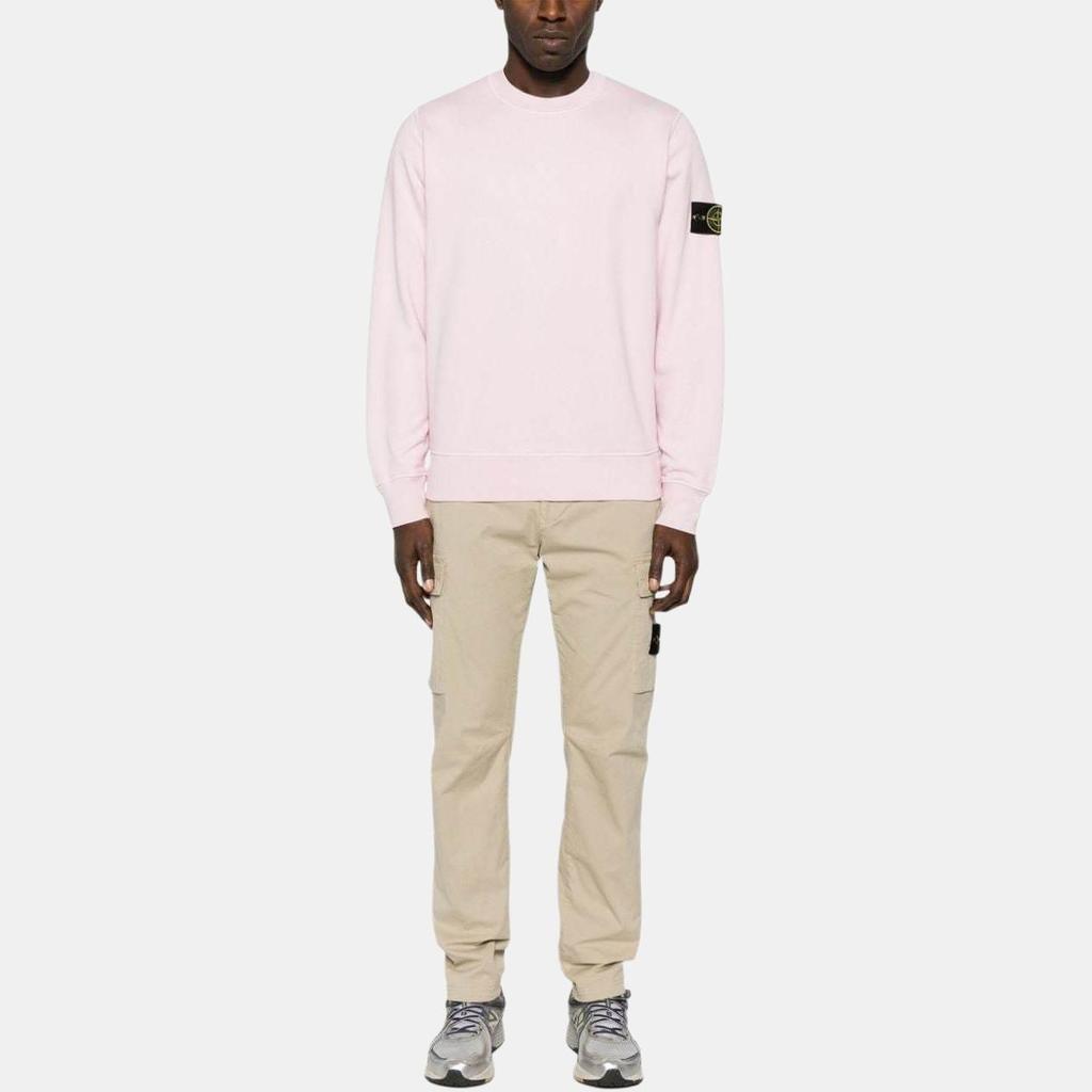 STONE ISLAND Logo Patch Crewneck Sweatshirt Unisex 801563051-V0080