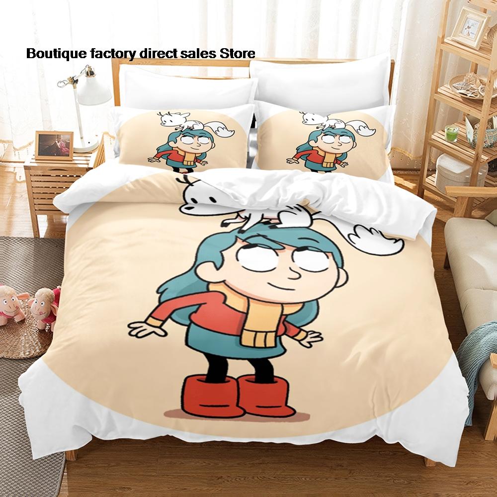3D Printed Hilda The Series Bedding Set Duvet Cover Pillowcase For Kids Bedroom Decor Twin Full Queen King Size Bed Linen