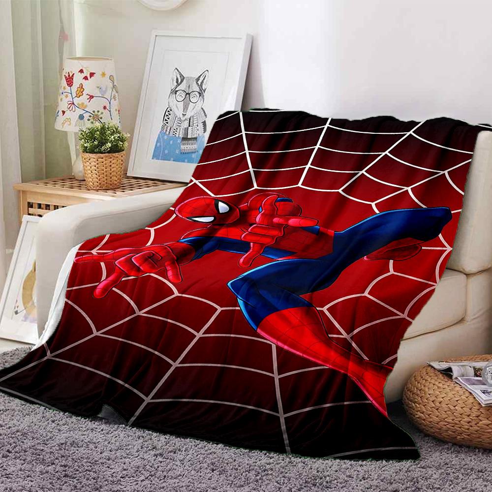1pc Spiderman Iconic Web flannel Blanket for Super Soft Cute Comfort Blanket for Travel Bedding Couch Sofa Blanket Y82571