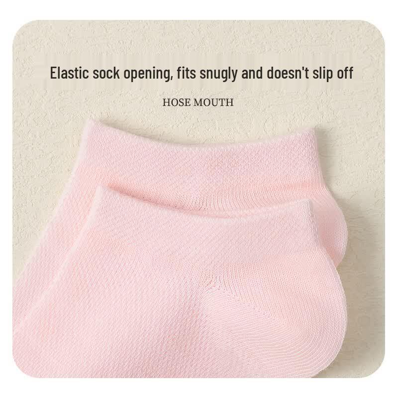 Lansha Women's 10-Pair Cotton Mesh No-Show Socks