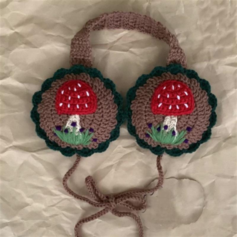 

Вязаная крючком шапка с ушками кролика Миффи, шапка с ушками кролика для взрослых Миффи straps average size