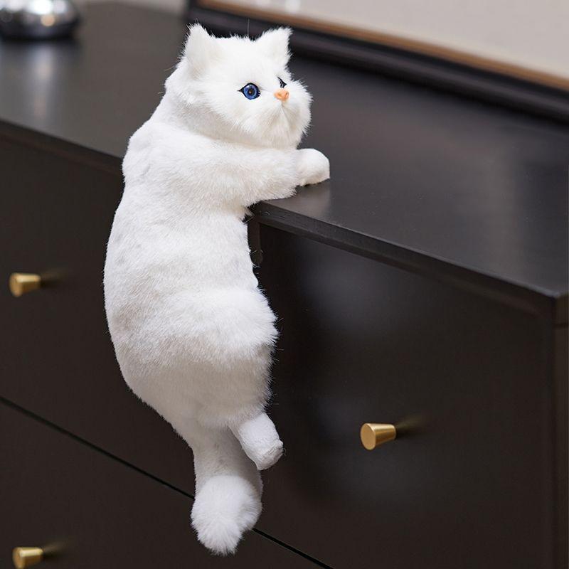 

Моделирование пушистый подвесной кот реалистичная кукла кошка фигурки животных плюшевый подвесной котенок игрушка милый котенок модель подарок домашний декор для телевизора