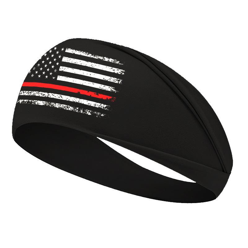 American Flag Independence Day Headband Sporty Elastic Headband, Women's Fashionable Crisscross Wide Headband Hair Accessory