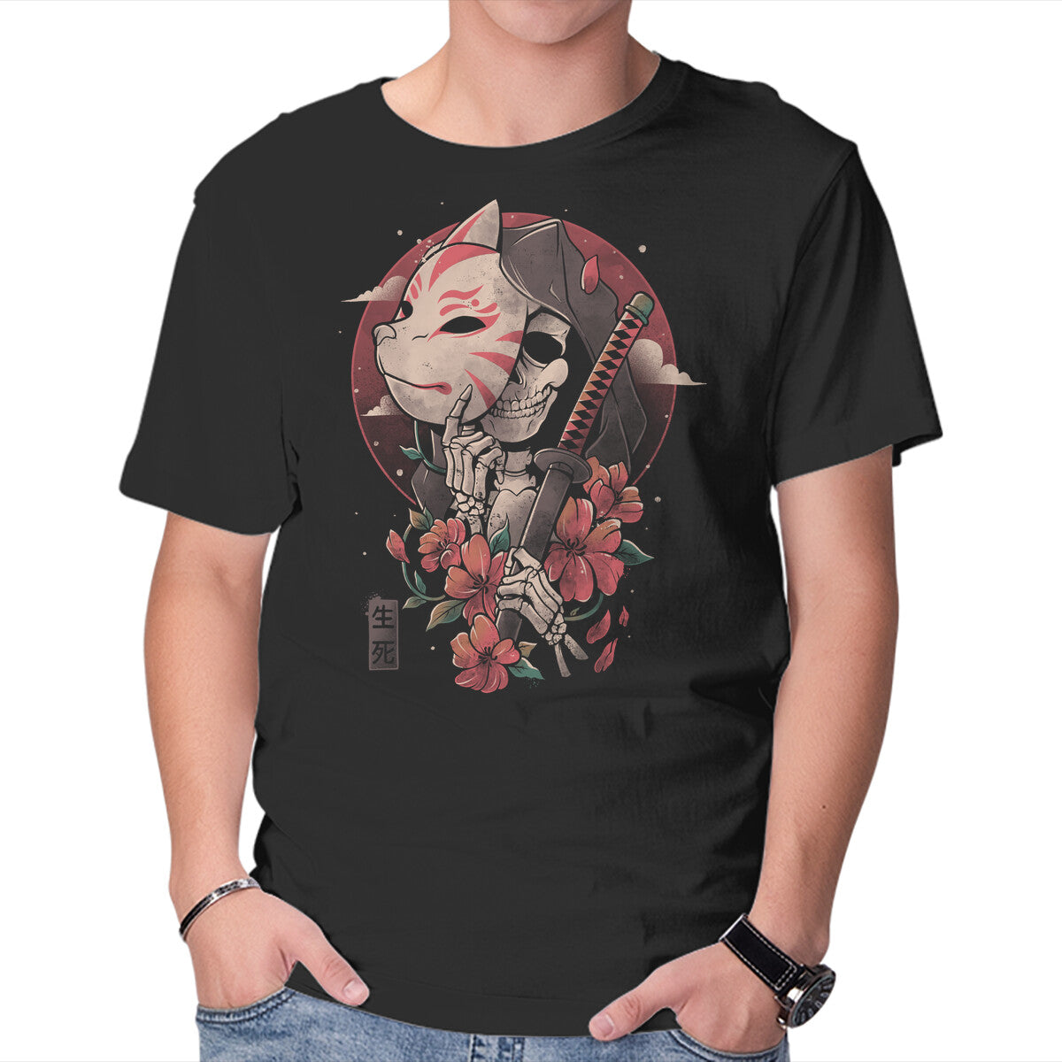 Unisex Crew Neck T-Shirt Death Messenger Graphic Short Sleeve Casual Tee XXL