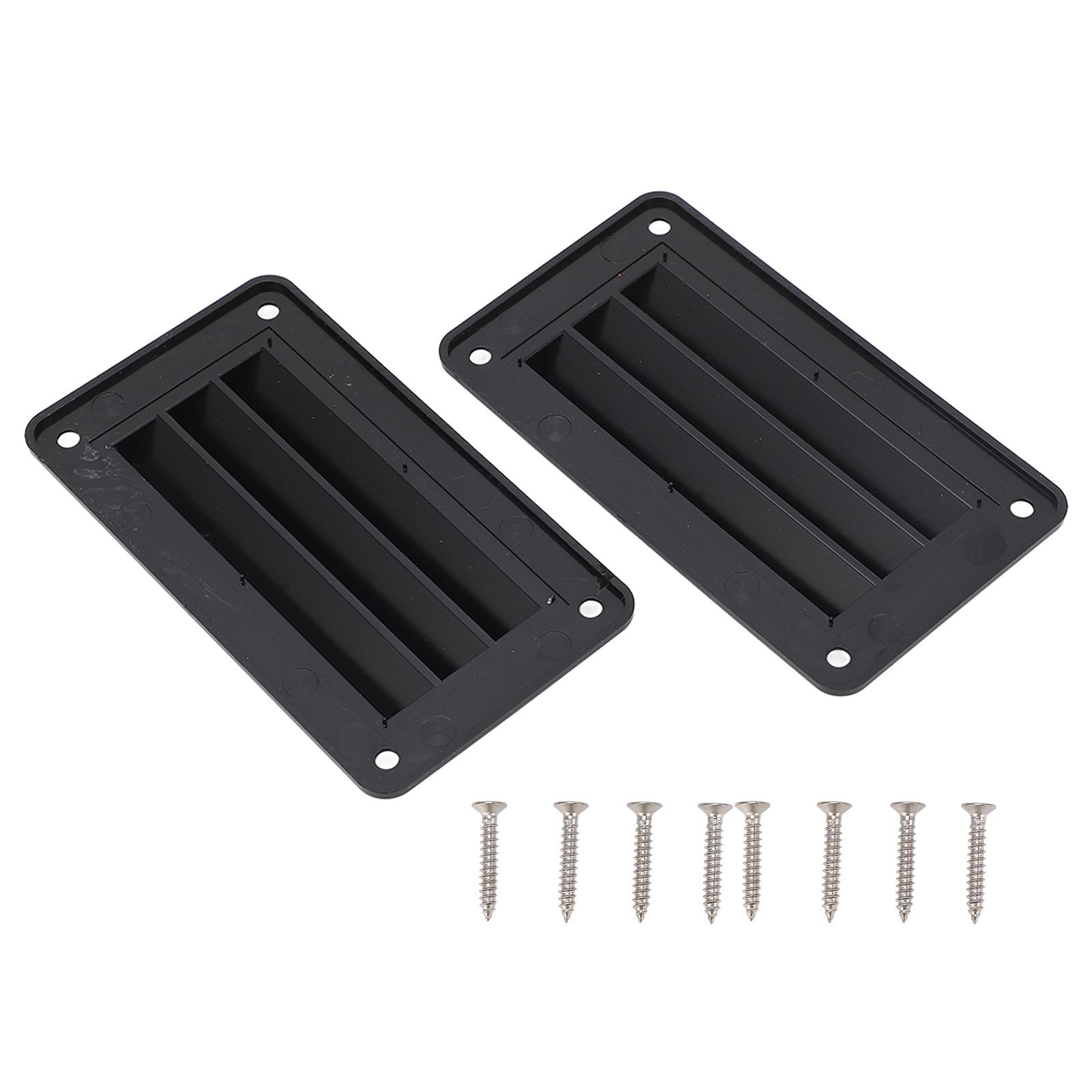 

2pcs RV Air Vent Louver Professional Bathroom Office Ventilation Outlet Grille Louver for Boat Yacht Home White/Black чёрный