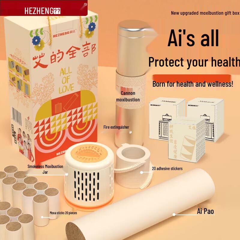 

HEZHENG Портативный бездымный электрический набор для моксотерапии