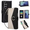 Wallet Case for Galaxy Z Fold7 - Leather/PU, Black, With Lanyard