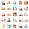New 50 Cute Animal Day Graffiti Stickers PP Material Waterproof Stickers