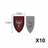 Medieval Castle Soldier Figure Equipment Building Blocks Lion Black Eagle Knight Waffen Accessories Shield Vest Cloak Brick Toys