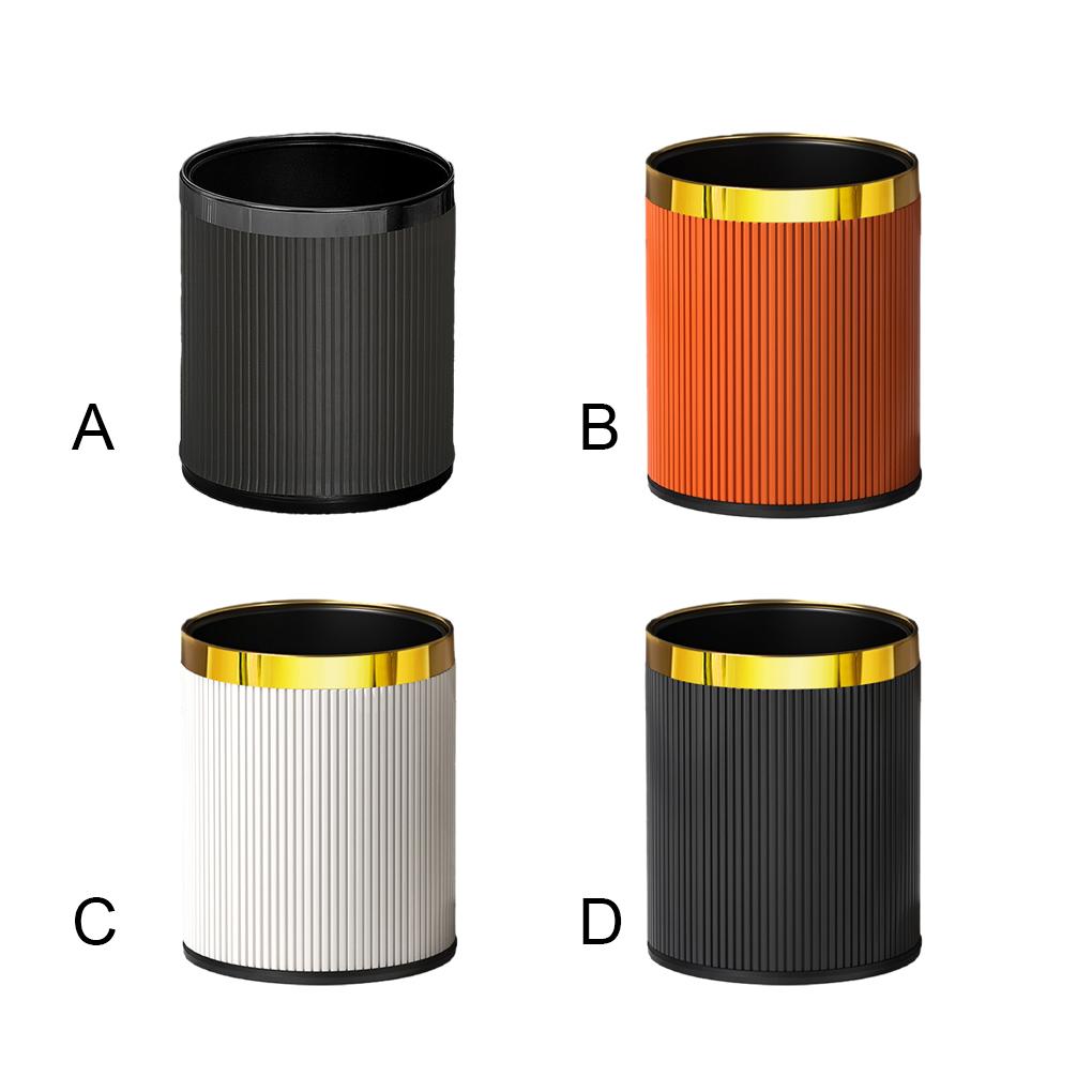 Kitchen Bathroom Metal Trash Can Wastebasket Garbage Bin Universal Fashionable Outdoor For Bedroom Cleaning Tools