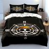 "Playful Skull Compass Adventure" Bedding Sets Duvet Covers Pillowcases(1* Duvet Cover 2* Pillowcases Without Duvet Insert)