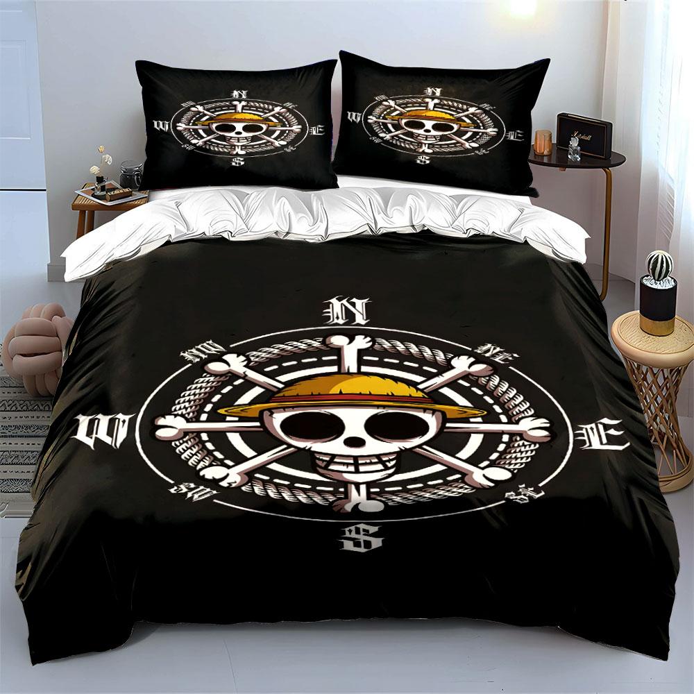 "Playful Skull Compass Adventure" Bedding Sets Duvet Covers Pillowcases(1* Duvet Cover 2* Pillowcases Without Duvet Insert)