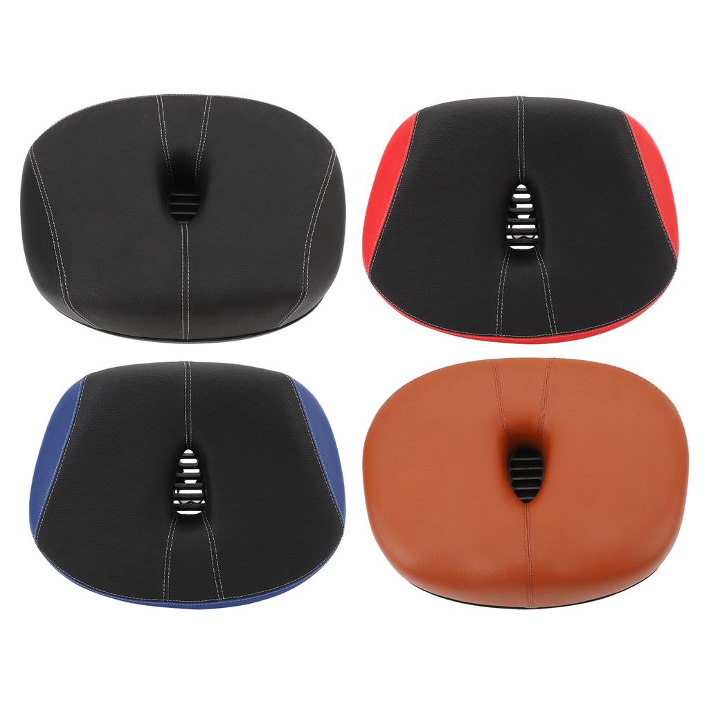 Noseless Bike Seat Wide Bike Saddle Replacement Thickened Hollow Breathable Shock Absorbing City Mou