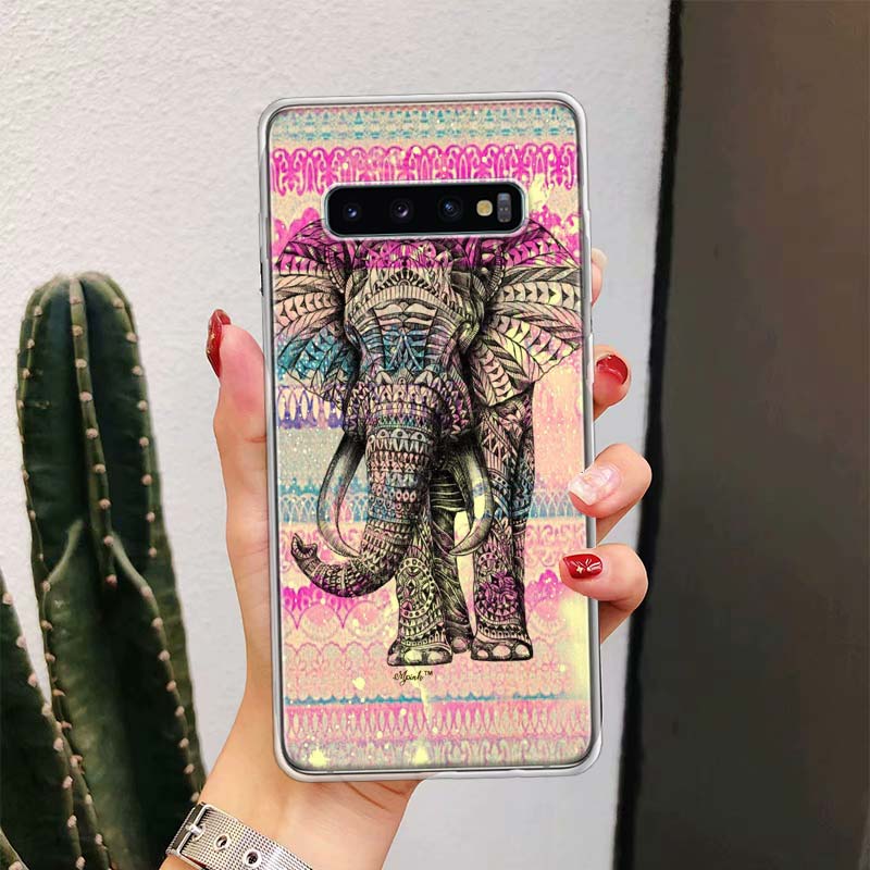 Elephant Mandala Aztec For Samsung Galaxy Note 20 Ultra 20 10 Pro 9 8 Phone Case S10E S10 Plus S9 S8 + S7 Edge M21 M32 Cover