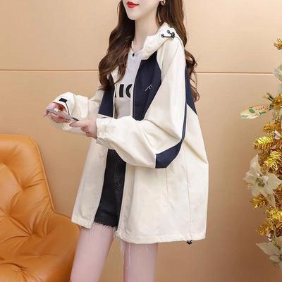 ZOSOUL Outdoor Style Color-Block Hooded Utility Jacket