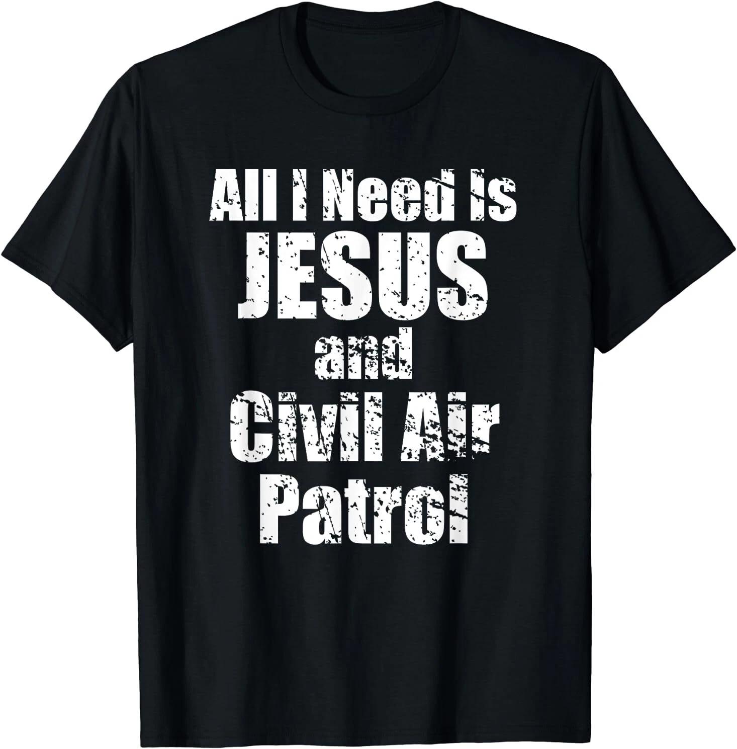 Men s and Women s T-shirts NEW LIMITED Jesus and Civil Air Patrol Funny for Christian T-Shirt S-3XL M