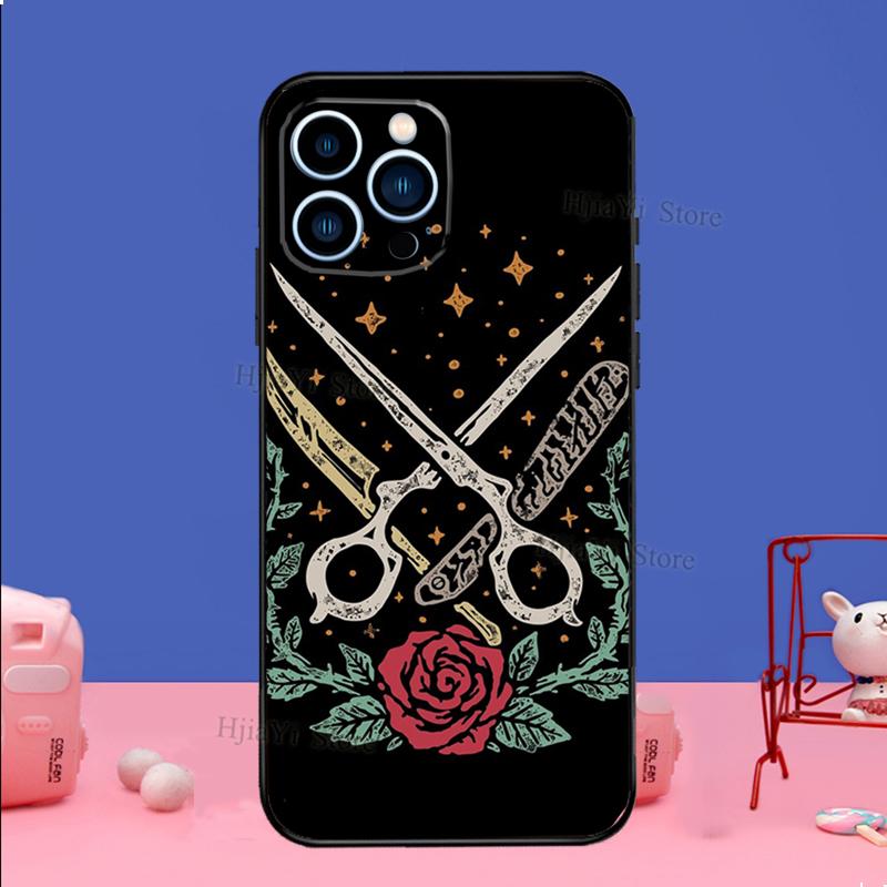 Hair Stylist Hairdresser Case For iPhone 13 11 Pro Max 12 Mini 7 8 6 6s Plus XR X XS Max SE Silicone Phone Cover