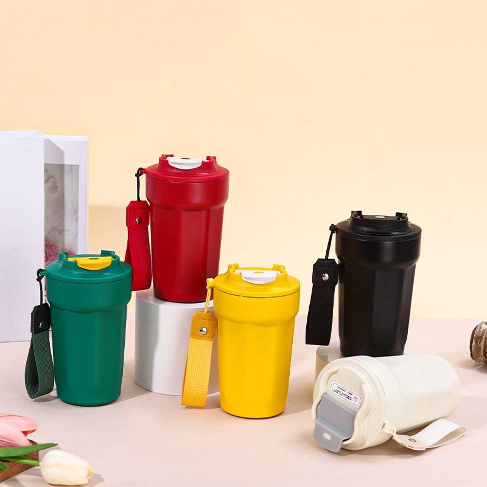 Stainless Steel Eight-Angle Coffee Cup with Lid Vacuum Insulated Cup Sports Cup  for Home Work