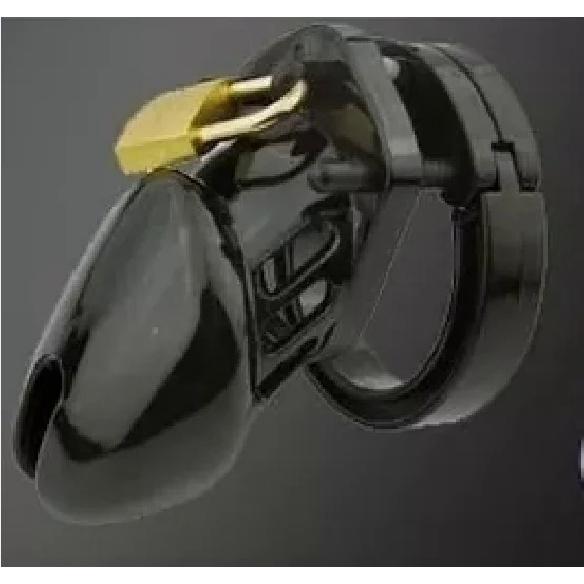 Kleiner/Standard-Keuschheitskäfig für Männer, Sexspielzeug, Keuschheitsgürtel, erotischer Peniskäfig mit Anti-Drop-Ring, 5 Größenringe, Messingschloss