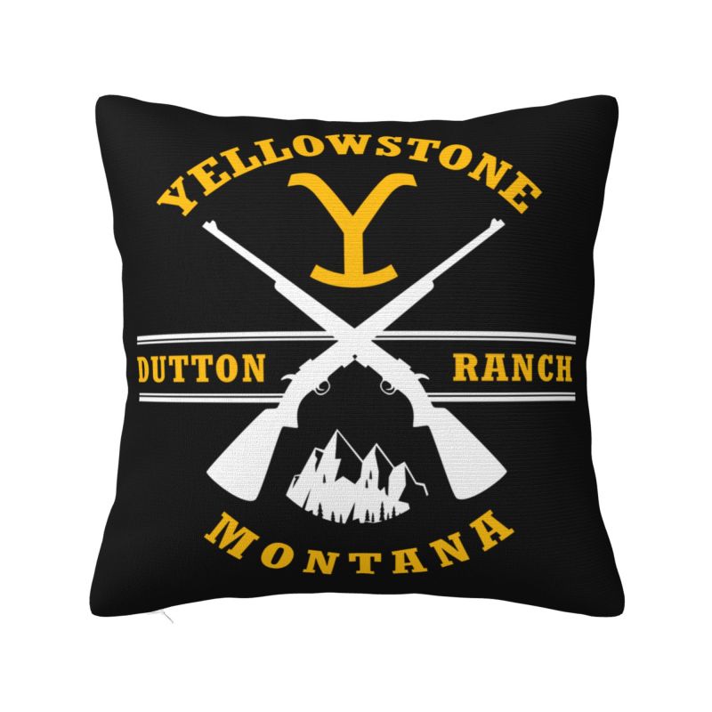 Housses de coussin Dutton Ranch Yellowstone Oreiller doux de luxe pour voiture canapé