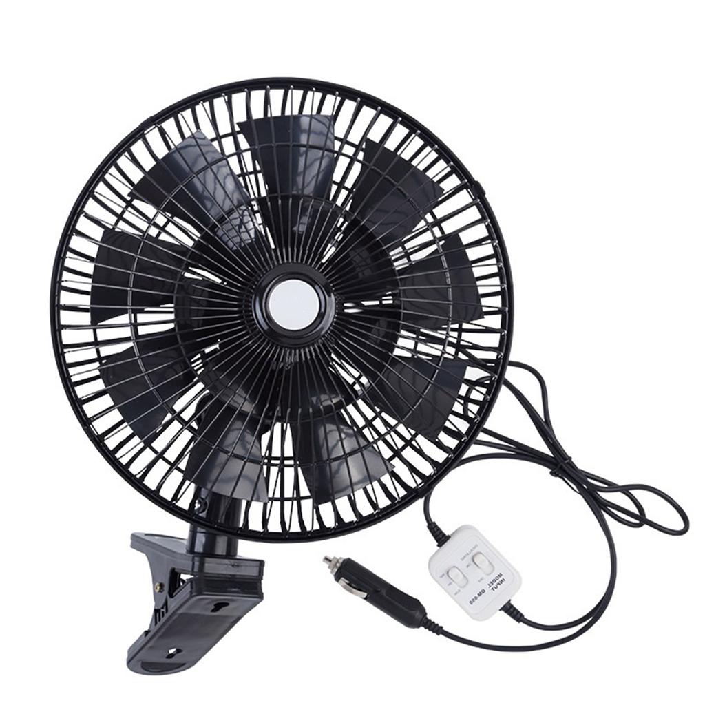 Upgrades Car Fan with Flexible Speed Control & Oscillation Travel Friendly Vehicle Fan for Enhances Comfort on road
