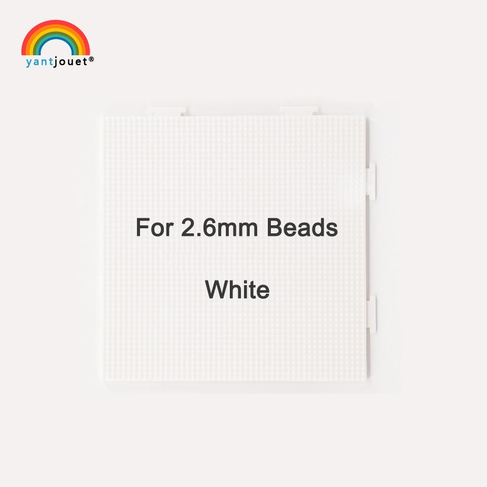 Non-Toxic Yantjouet 2.6Mm 10Pcs/Set Hama Beads Mini Beads Colorful Pegboard White Black Pink Green Blue Template Board Circular Square