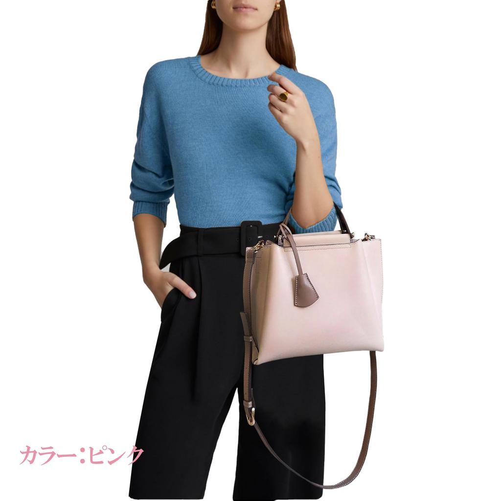 MIAN B5 size shoulder formal with for women [LILY] 2-way handbag, bag, bag, bicolor, charm, classic, (gray)