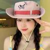 Big Brim Western Cowboy Hat Visor Sunscreen Fisherman Hat Retro Puppy Bucket Hat  Women