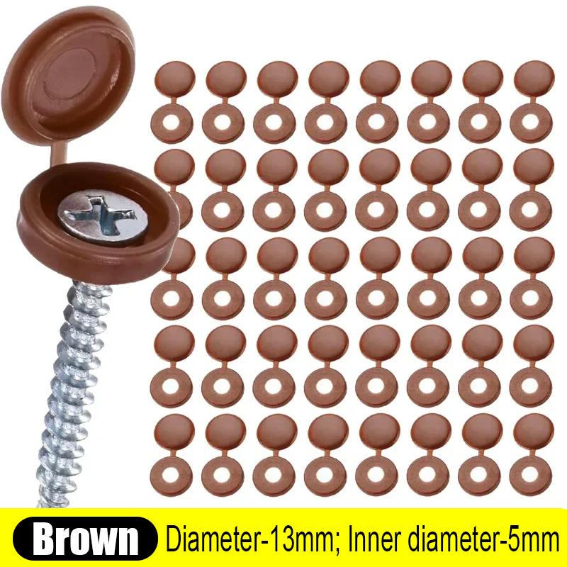 1000/100pcs Plastic Nails Screw Caps Decoration Covers Car Nut Nails Self-tapping Screws Protection Cover Furniture Hardware