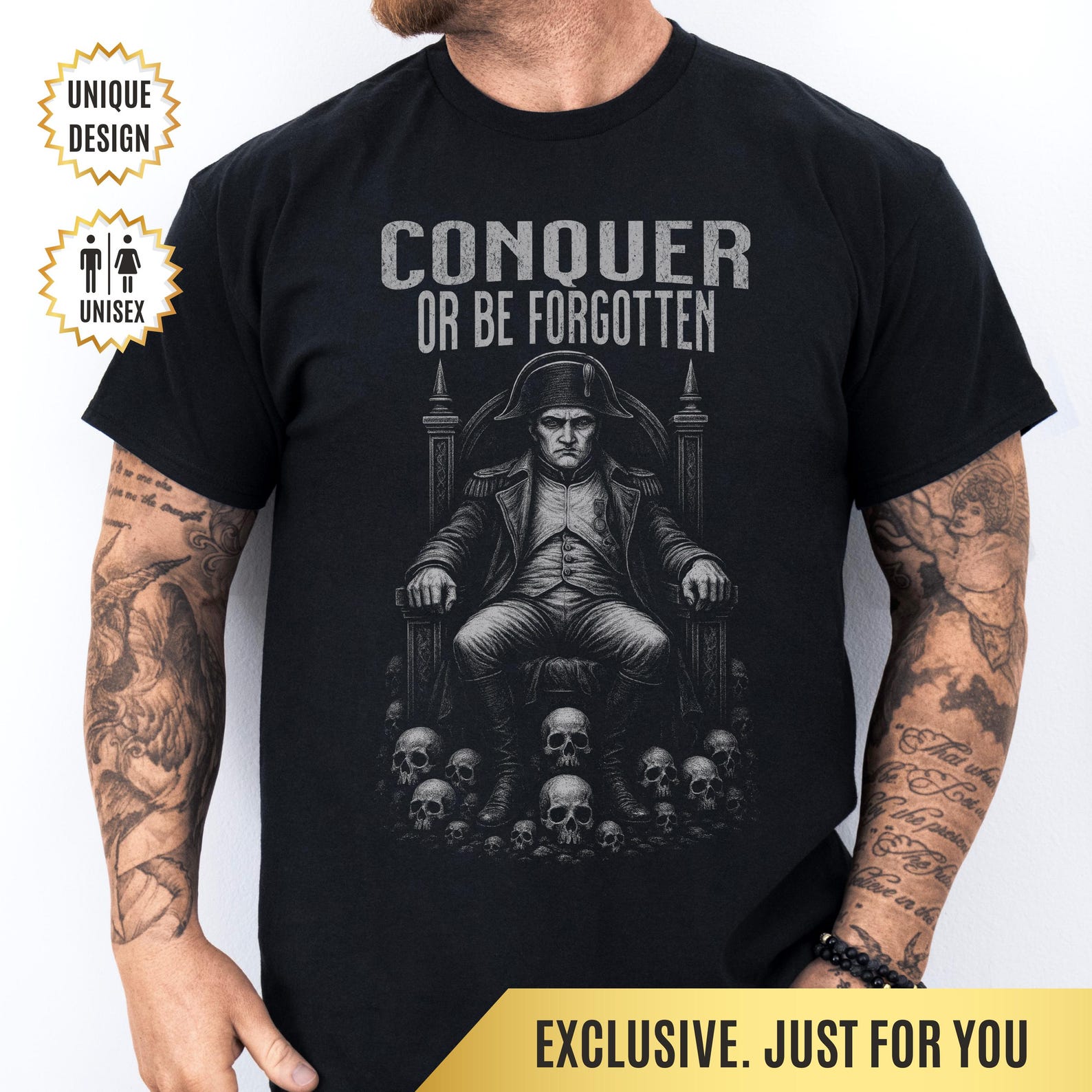 Napoleon Bonaparte Gothic T-Shirt French Emperor Tee Military History Shirt Gift for History Lovers French Revolution Tee War Leader Shirt S
