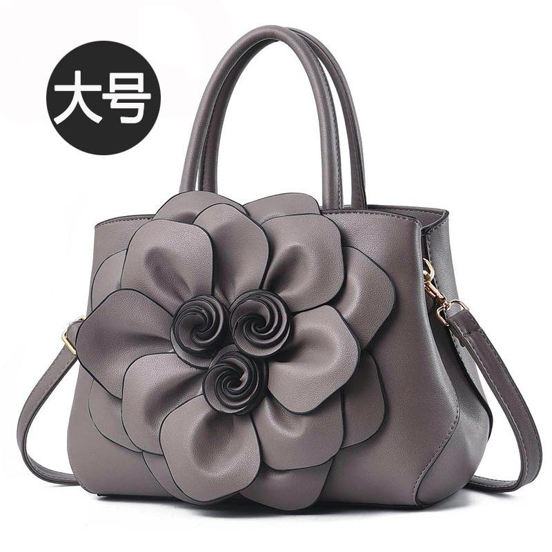 Women's Bag New Simple and Extravagant Women's Handbag Fashionable Rose Large Capacity Shoulder Messenger Bag