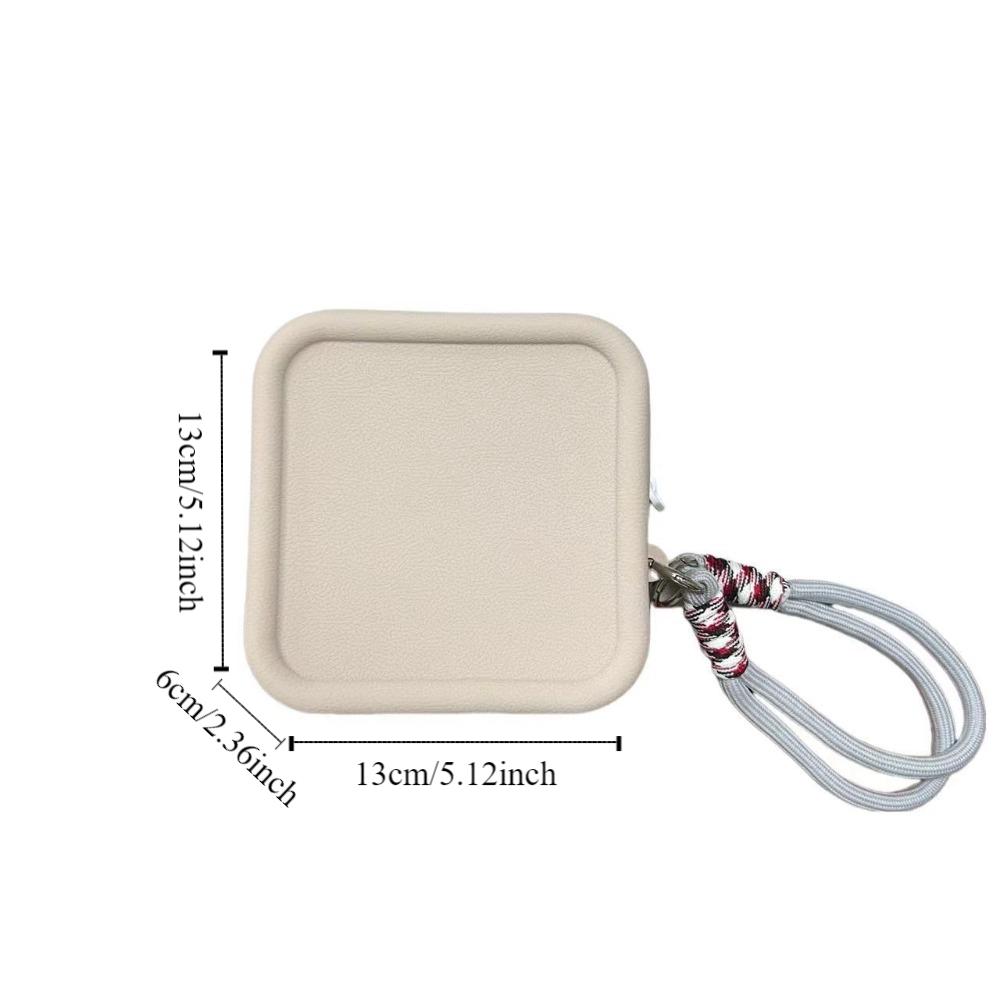 Square Multifunction Storage Bag Coin Purse Small Item Bag Creative Silicone Cosmetic Bag  Men