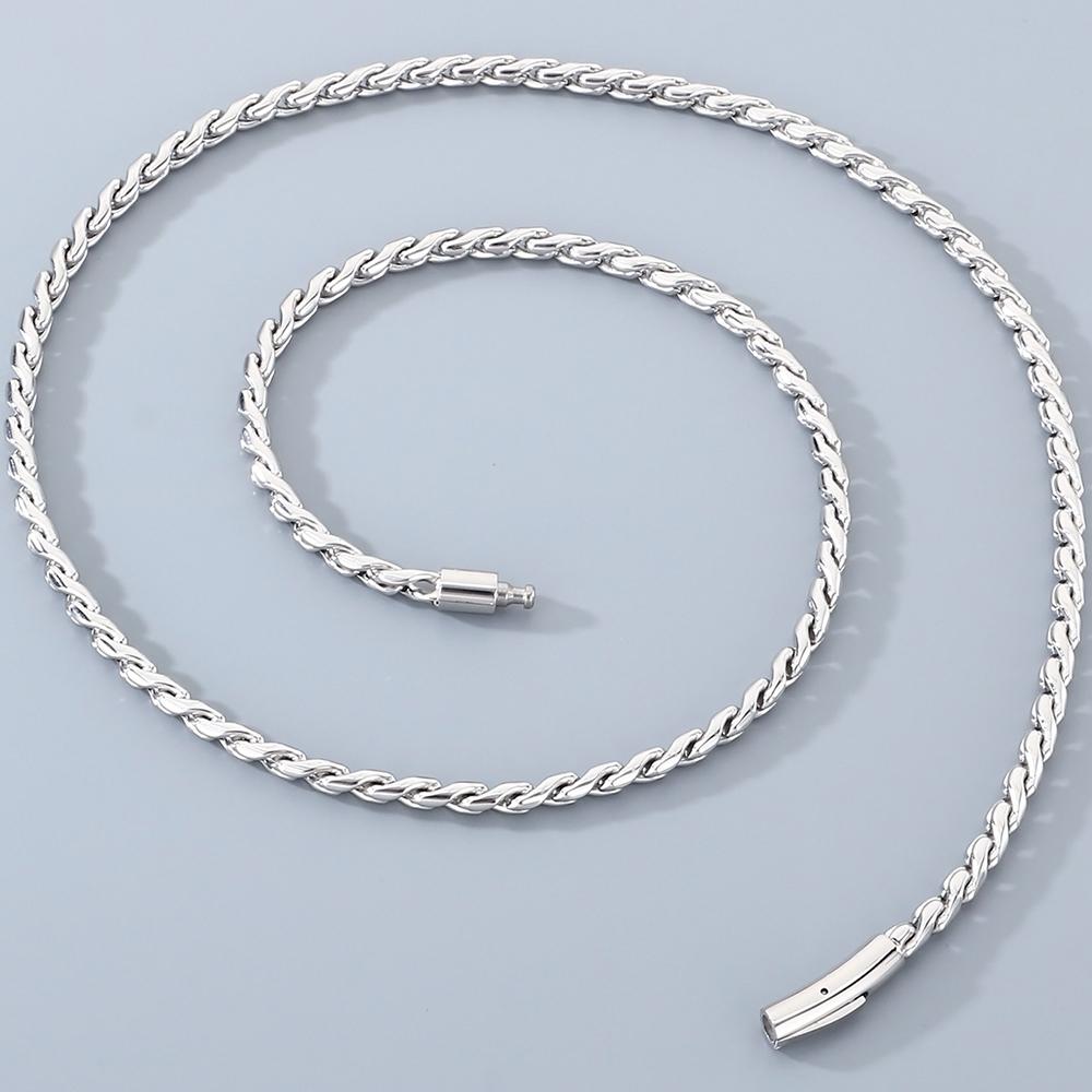 

Плетеная цепочка из нержавеющей стали, мужская, длина 65 см, ширина 4 мм, мужские цепочки, колье, ювелирные аксессуары, чокер, мужская 65CM серебряный