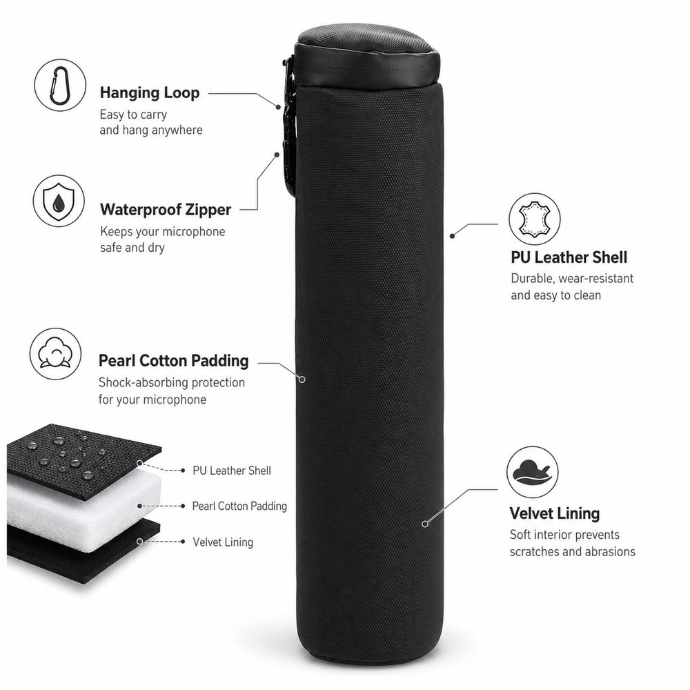 Portable Wireless Microphone Case for JBL PartyBox Wireless Microphone Outdoor Singing