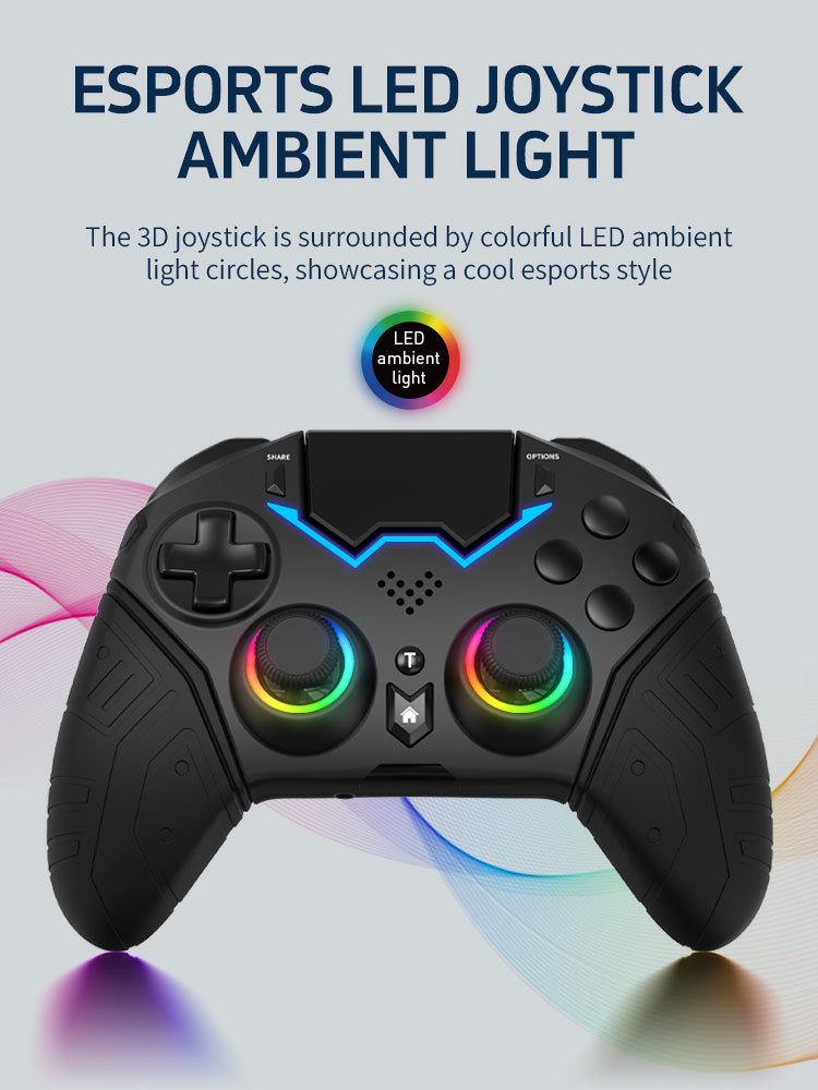 Silicone Grip RGB Six-Axis Somatosensory Touch Controller for PS4 & Mobile