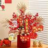 Red Hanging Pendant Tassel Potted Plant Decoration New Hanging Ornament  Spring Festival