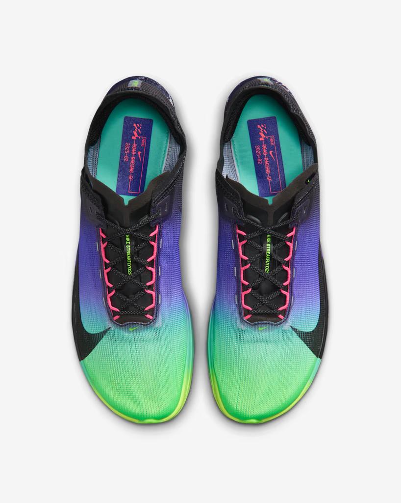 IO9567-400 Nike Streakfly 2 Dark Obsidian Electric Green Purple Dynasty (Men's)