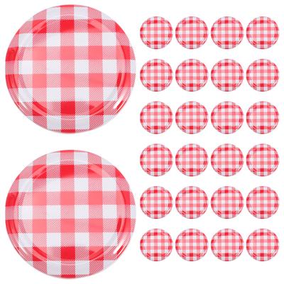 40 Pièces Couvercles pour Pots de Confiture Large Ouverture Couvercles à Vis Couvercles à Dévisser Bouchons pour Bouteilles de Confiture en Verre Couvercles à Dévisser Couvercles de Stockage Pour Bocaux de Conserve